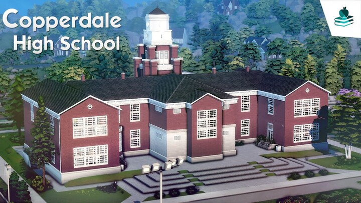 Rebuilding Copperdale High! 📚 PART 2/2 | Sims 4 High School Years Speed Build + GIVEAWAY | No CC