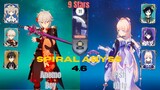 Phase 2 -  4.6 Spiral Abyss | Anemo Boy & Fish Girly | Floor 11 Stars - 9 | Genshin Impact