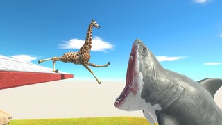 Long Jump Above MEGALODON Pool - Animal Revolt Battle Simulator