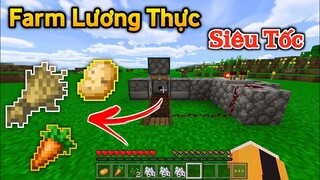 Cách Làm Máy Farm Lương Thực Siêu Tốc Đơn Giản Trong Minecraft PE | Easy Crop Farm MCPE/ Bedrock