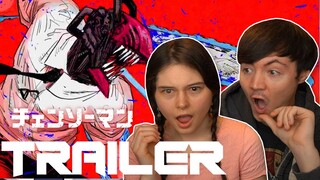 IS IT BETTER THAN JJK?! Chainsaw Man TRAILER Reaction & Review!!