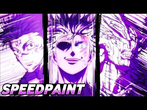 Satoru Gojo, Sukuna and Mahoraga | Speedpaint | Anime style