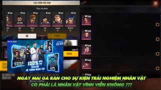 FREE FIRE | SỰ KIỆN TRẢI NGHIỆM FREE NHÂN VẬT NGÀY MAI GÀ RÁN SẼ TẶNG NHÂN VẬT NHƯ THẾ NÀO???