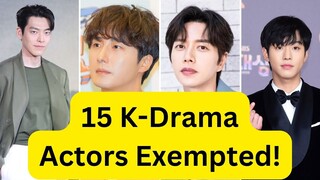 15 K-Drama Actors Exempted - Reasons Behind Their Military Service Exemptions!