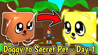 BGS Trading DOGGY to SECRET Pets (Day 1) In Bubblegum Simulator!