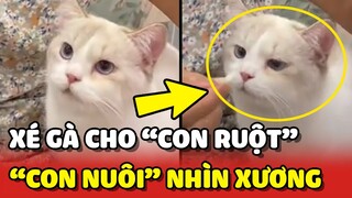 Mẹ XÉ GÀ cho "CON RUỘT" ăn khiến "CON GHẺ" chỉ biết ngậm ngùi ngồi nhìn xương 😂 | Yêu Lu