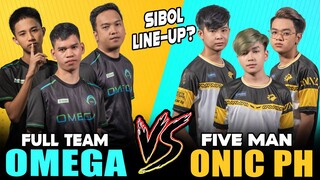 FULL TEAM OMEGA PH vs. FIVE MAN ONIC PH in RANK! | SIBOL LINE-UP ~ MOBILE LEGENDS