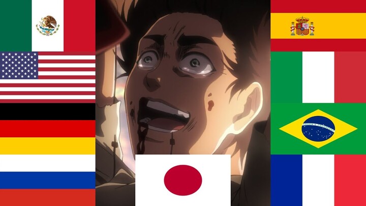 Reacción de Eren a la Muerte de Hannes Multilenguaje/ Attack on Titan/ Shingeki no Kyojin