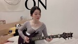 Pretty girl cover ON with a electirc guitar, beautiful and cool