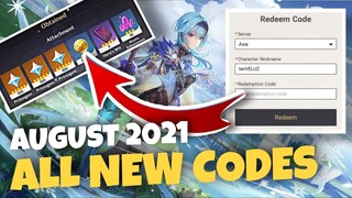 All NEW & Active CODES | Genshin Impact AUGUST 2021