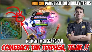 TELAK !! COMEBACK TAK TERDUGA, MOMENT MENEGANGKAN RRQ XIN DIBULLY TERUS PAKE CECILION MOBILE LEGENDS