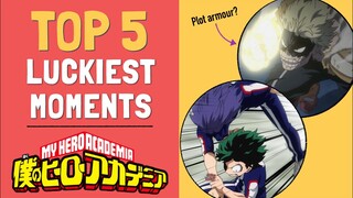 Top 5 LUCKIEST moments in My Hero Academia