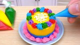 Satisfying Miniature Rainbow Cake Decorating Awesome Tiny Cake Recipe