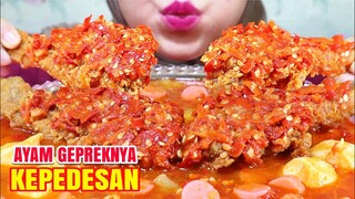 ASMR SEBLAK AYAM GEPREK SETAN KUAH TERIBLIS