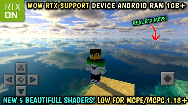WooW! DYNAMIC SHADOW & RTX BENERAN DI MCPE🙀! BEST 5 NEW SHADERS ULTRA REALISTIC MCPE/JAVA 1.18+