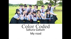 Sakura Gakuin さくら学院   My road [colour coded lyrics ROMAJI] (2018)