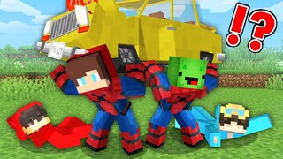 JJ and Mikey Became a SPIDERMAN and Save Cash and Nico in Minecraft - Maizen