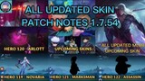 ALL UPDATE MLBB PATCH NOTES 1.7.54 #mobile legends #update mlbb