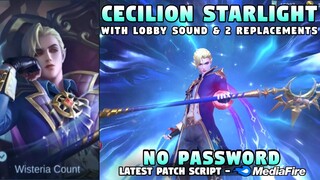 Cecilion Starlight Skin Script No Password | Cecilion Stargazer Skin Script | Mobile Legends