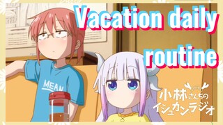 Vacation daily routine
