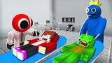 Maizen and Mikey in Hospital of RAINBOW FRIENDS - Scary Story in Minecraft ! JJ