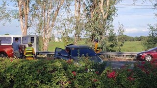 JUST NOW: Car Collision causes Heavy Traffic in NLEX San Fernando Pampanga.