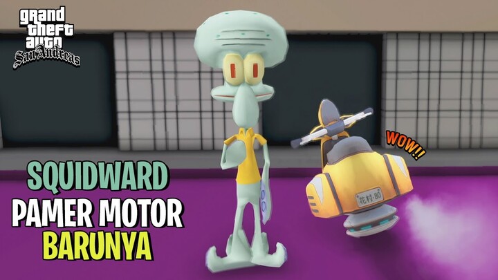 SQUIDWARD PAMER MOTOR BARUNYA KE WARGA SEKITAR - GTA Lucu Spongebob