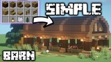 Minecraft Simple Barn | Minecraft Barn | Minecraft How To Build Barn | Minecraft Barn For Animals