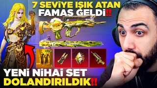 YENİ NİHAİ SET VE 7 SEVİYE IŞIK VURAN FAMAS GELDİ!! 😱 (İTFAİYECİ SETİ?? DOLANDIRILDIK) | PUBG MOBILE