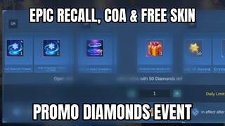 Epic Recall Event for Promo Diamonds | Free Crystal of Aurora | Free Skin | MLBB