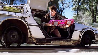 Crazy Train Ride to 1985 (and Doc rides the Hoverboard like a badass!) | Back to the Future Part 3