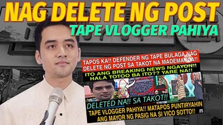 TAPE BULAGA DEFENDER NAG DELETE NG POST SA TAKOT NA MADEMANDA NI BOSSING VIC SOTTO REACTION VIDEO