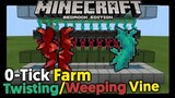 Minecraft Bedrock: 0-Tick Weeping/Twisting Vine Farm [Tutorial] 1.16.0.57