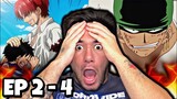 SHANKS !? .. ONE PIECE - Episodes 2, 3, and 4 (REACTION)