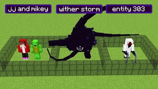 wither storm vs maizen jj and mikey vs entity 303