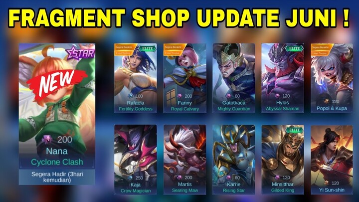 FRAGMENT SHOP UPDATE JUNI 2022 ! Skin Fragment Yang Akan Datang | Update Fragment Shop Bulan Juni