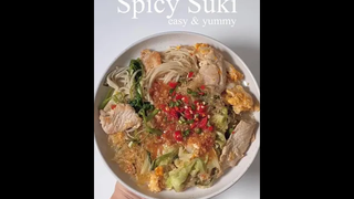 สุกี้เส้นแก้วแซ่บๆ🍜น้ำจิ้มสุกี้เฮลตี้