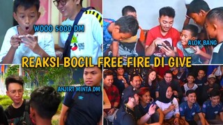 REAKSI LUCU BOCIL DI GIVE DIAMOND OLEH YOUTUBER FREE FIRE||WAWANMKS|OBBYPHY|KULGAR|JESSNOLIMIT|KEMAZ