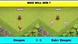 Dragon Vs Baby Dragon | Clash of Clans Competition