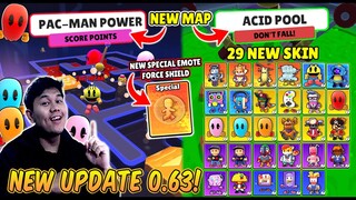 NEW BIG UPDATE 0.63 BETA! 2 MAP BARU PAC MAN POWER & ACID POOL, 29 NEW SKIN & 1 EMOTE SPECIAL SHIELD