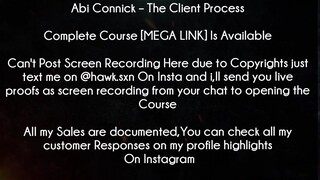 Abi Connick Course The Client Process Download