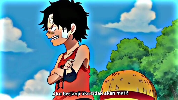 luffy di tinggal ace 😭😢