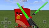 Lightsaber vs Angry Birds in Minecraft PE