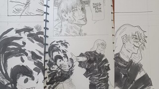 redraw manga panel Jujutsu kaisen arc Shibuya