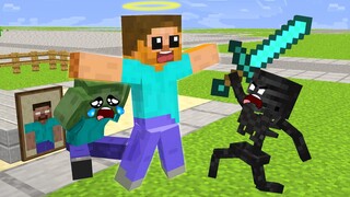 Monster School : Demon Skeleton and Poor Zombie Baby - Sad Story - Minecraft Animation