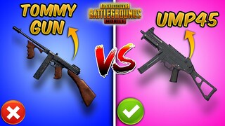 Tommy Gun vs UMP45 Ultimate Weapon Comparison (PUBG MOBILE & BGMI) Tips and Tricks (Guide/Tutorial)