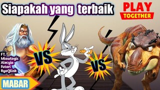 Dewa VS Kelinci VS Dino (Game Party) - Play Together Indonesia