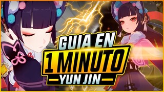 🔶GUÍA de YUN JIN en 1 MINUTO! (ARTEFACTOS, ARMAS, BUILD y TODO) GENSHIN IMPACT 2.4 gameplay español