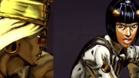 JoJo's Bizarre Adventure Star Wars Wamuu vs. Bucciarati Players' exciting battle