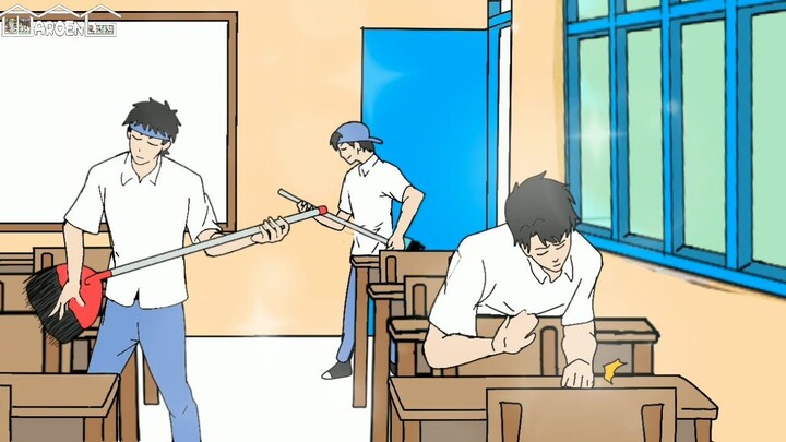 KEBIASAAN COWOK KETIKA PIKET BERSIHIN KELAS (HARI PERTAMA SEKOLAH Part 8)